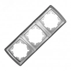 Маргарита рамка трехместная горизонтальная серебро (еврослот) Маргарита рамка трехместная горизонтальная серебро (еврослот)