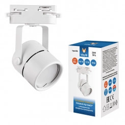 Светильник-прожектор UBL-Q321 GU10 WHITE трековый. Под лампу GU10. Корпус белый Светильник-прожектор UBL-Q321 GU10 WHITE трековый. Под лампу GU10. Корпус белый
