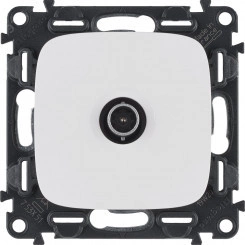 Valena ALLURE Розетка ТВ c топологией звезда 0-2400 МГц С лицевой панелью Белая