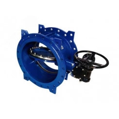 Затвор дисковый поворотный фланцевый 023F DN 350 с двумя эксцентриситетами ч/ч с редуктором Затвор дисковый поворотный фланцевый 023F DN 350 с двумя эксцентриситетами ч/ч с редуктором