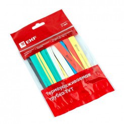 Набор трубок термоусадочных ТУТ нг тонкостен. 8/4 (7 цветов по 3шт 100мм) EKF tut-n-8 Набор трубок термоусадочных ТУТ нг тонкостен. 8/4 (7 цветов по 3шт 100мм) EKF tut-n-8