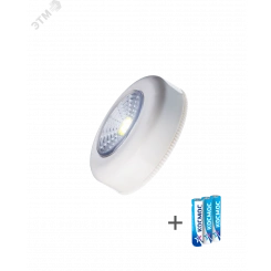 Фонарь подсветка 1ВтCOBLED/3xAAA (R03) в комплекте/ABS-пластик/белый/самоклеящийся