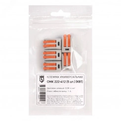Клемма универсальная СМК 222-412 (5шт.) Клемма универсальная СМК 222-412 (5шт.)