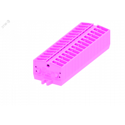 Клемма TB 1-1 бок. подключение с крепеж. фланцами, сечение 2,5 мм. кв., розовый.