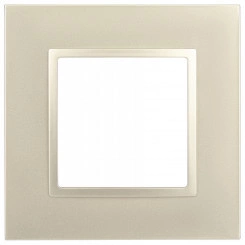 Рамка для розеток и выключателей Elegance 14-5011-04 Classic, на 1 пост, шампань