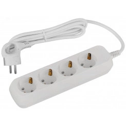 Удлинитель электрический 4 розетки с заземлением 1,5м ПВС 3x1мм2 UDL-16-415-E Greenline ЭРА