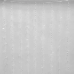 Занавес светодиодный с эффектом мерцания 3х2м 264 светодиода Теплый Провод прозрачный ULD-C3020-264/TTK WARM WHITE IP44