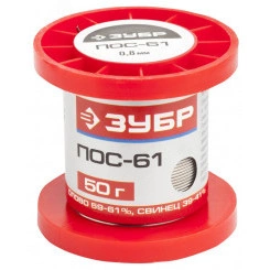 Припой , ПОС 61, проволока, 50г, 0,8мм
