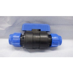 Кран шаровый ПНД для трубопроводов х/в цанга - ца га разборный 63х63 Кран шаровый ПНД для трубопроводов х/в цанга - ца га разборный 63х63