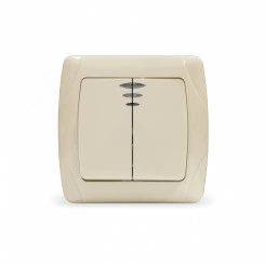 Маргарита выключатель двухклавишный с подсветкой с/у, 10А, 220В, сл.кость (ivory) (еврослот) Маргарита выключатель двухклавишный с подсветкой с/у, 10А, 220В, сл.кость (ivory) (еврослот)