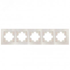 Рамка фактурная 5 постов универсальная UNIVersal Афина жемчуг (еврослот) Рамка фактурная 5 постов универсальная UNIVersal Афина жемчуг (еврослот)