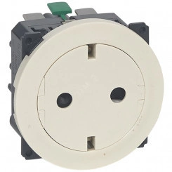 Celiane Розетка 2К+З с плоской лицевой панелью немецкий стандарт безвинтовые зажимы слоновая кость Celiane Розетка 2К+З с плоской лицевой панелью немецкий стандарт безвинтовые зажимы слоновая кость