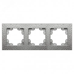 Рамка фактурная 3 поста универсальная UNIVersal Афина серебро (еврослот) Рамка фактурная 3 поста универсальная UNIVersal Афина серебро (еврослот)