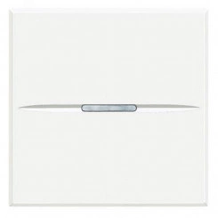 Axolute. Переключатель аксиальный одноклавишный 10А 250В. Автоматические клеммы. 2 модуля. Цвет Белый