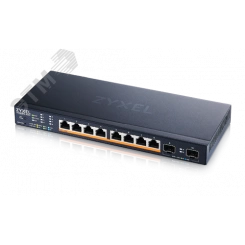 Коммутатор управляемый L3 8 портов. PoE++ 100 /1000 Мб/с. 2.5 Гб/с.  8хRJ45. 2хSFP+ 130 Вт