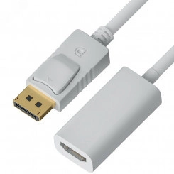 Переходник Active DisplayPort 20M v1.2 на HDMI 19F v1.4, 0.10 м., белый