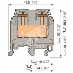 Клемма винтовая M16/12 16 мм.кв