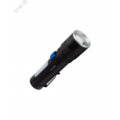 Фонарь ручной аккум/10ВтLED+2ВтCOB/zoom/Li-ion 18650 1800mAh/алюминий/USB type C