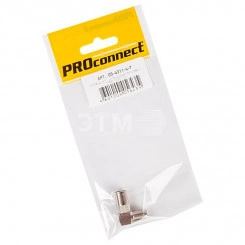 Переходник антенный, (гнездо F - штекер TV), угловой PROconnect Переходник антенный, (гнездо F - штекер TV), угловой PROconnect