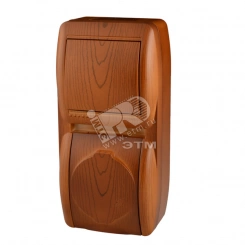 Ната Выключатель +розетка с/з с/кр сосна верт Ната Выключатель +розетка с/з с/кр сосна верт