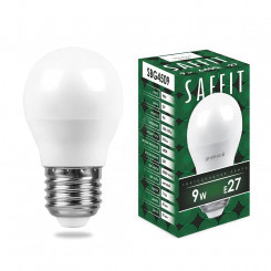 Лампа светодиодная LED 9вт Е27 дневной матовый шар