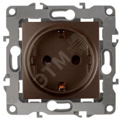 Розетка 2P+E Schuko, 16A-250В, Эра12, бронза, 12-2101-13 Розетка 2P+E Schuko, 16A-250В, Эра12, бронза, 12-2101-13