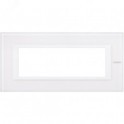 Axolute Накладки декоративные прямоугольные White/белое стекло на 6 модулей