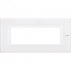 Axolute Накладки декоративные прямоугольные White/белое стекло на 6 модулей