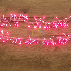 Гирлянда домашняя мишура LED 3м 288LED розовый