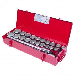 Набор торцевых головок с принадлежностями 3/4', двенадцатигранные, 22-50 мм, 1'-2', 24 пре Набор торцевых головок с принадлежностями 3/4', двенадцатигранные, 22-50 мм, 1'-2', 24 пре