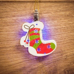 Фигурка домашняя подвесная Новогодний носок 8*6 см