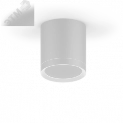 Светильник светодиодный ДПО 6 Вт 400 Лм 300К цилинндр накладной 170-240 В 68х75 мм IP20 белый с рассеивателем LED Overhead Gauss