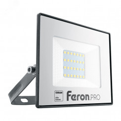 Прожектор светодиодный ДО-30w 6400К 3000Лм IP65 черный Feron.PRO