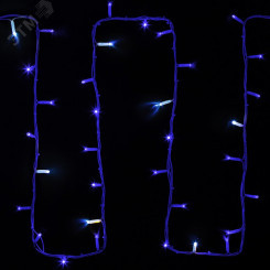 Гирлянда профессиональная Дюраплей LED Flashing 20м 200LED белый каучук, мерцающий ''Flashing'' (каждый 5-й диод), Синяя