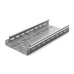 Металлический лоток перфорированный 200х50х3000, толщ. 0,7 мм, Сендзимир цинк Металлический лоток перфорированный 200х50х3000, толщ. 0,7 мм, Сендзимир цинк