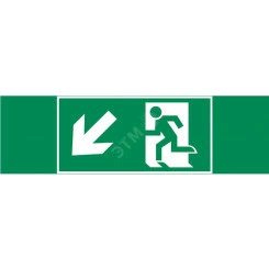 Пиктограмма ФИГУРА / СТРЕЛКА ВЛЕВО ВНИЗ 310х90мм для аварийно-эвакуационного светильника Basic IP65 ВАРТОН Пиктограмма ФИГУРА / СТРЕЛКА ВЛЕВО ВНИЗ 310х90мм для аварийно-эвакуационного светильника Basic IP65 ВАРТОН