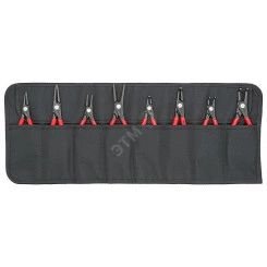 Набор щипцов прецизионных для внутренних и внешних стопорных колец чехол-скрутка из полиэстера 8 предметов щипцы 48 11 J1 48 11 J2 48 21 J11 48 21 J21 49 11 A1 49 11 A2 49 21 A11 49 21 A21 KN-001958V02