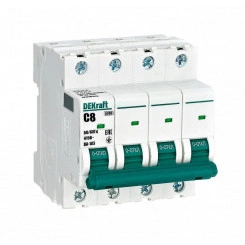 Выключатель автоматический модульный 4п C 8А 6кА ВА-103 SchE 12318DEK