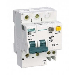 Выключатель авт. диф. тока со встроенной защитой от сверхтоков 2п 6А 100мА AC D ДИФ-101 SchE 15102DEK