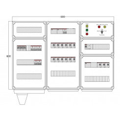 Щит управления электрообогревом DEVIBOX HR 15x4400 D330 (в комплекте с терморегулятором и датчиком температуры)