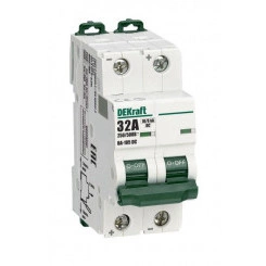 Выключатель автоматический модульный 2п C 32А 10кА ВА-105 DC SchE 13394DEK Выключатель автоматический модульный 2п C 32А 10кА ВА-105 DC SchE 13394DEK