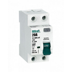 Выключатель дифференциального тока 2P 20А 10мА тип AC 6кА УЗО-03 SchE 14202DEK
