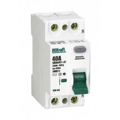 Выключатель дифференциального тока (УЗО) 2п 32А 300мА тип AC 6кА УЗО-03 SchE 14069DEK