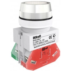 Выключатель кнопочный ABLF ВК-30 d30мм 220В бел. SchE 25041DEK