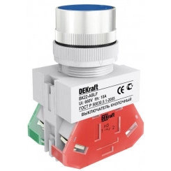 Выключатель кнопочный ABLF ВК-22 d22мм 220В син. SchE 25016DEK