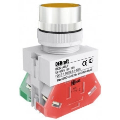 Выключатель кнопочный ABLF ВК-22 d22мм 220В желт. SchE 25015DEK