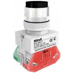 Выключатель кнопочный ABLFP ВК-22 d22мм 220В черн. SchE 25018DEK