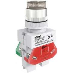 Выключатель кнопочный LED ABLFP ВК-22 d22мм 24В AC/DC бел. SchE 25068DEK