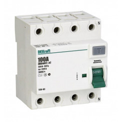 Выключатель дифференциального тока (УЗО) 4п 100А 300мА тип AC 6кА УЗО-03 SchE 14097DEK
