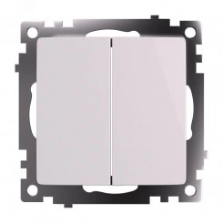 Переключатель 2-клавишный (механизм), 250В, 10А, серия Катрин,GLS10-7107-01 , белый Переключатель 2-клавишный (механизм), 250В, 10А, серия Катрин,GLS10-7107-01 , белый